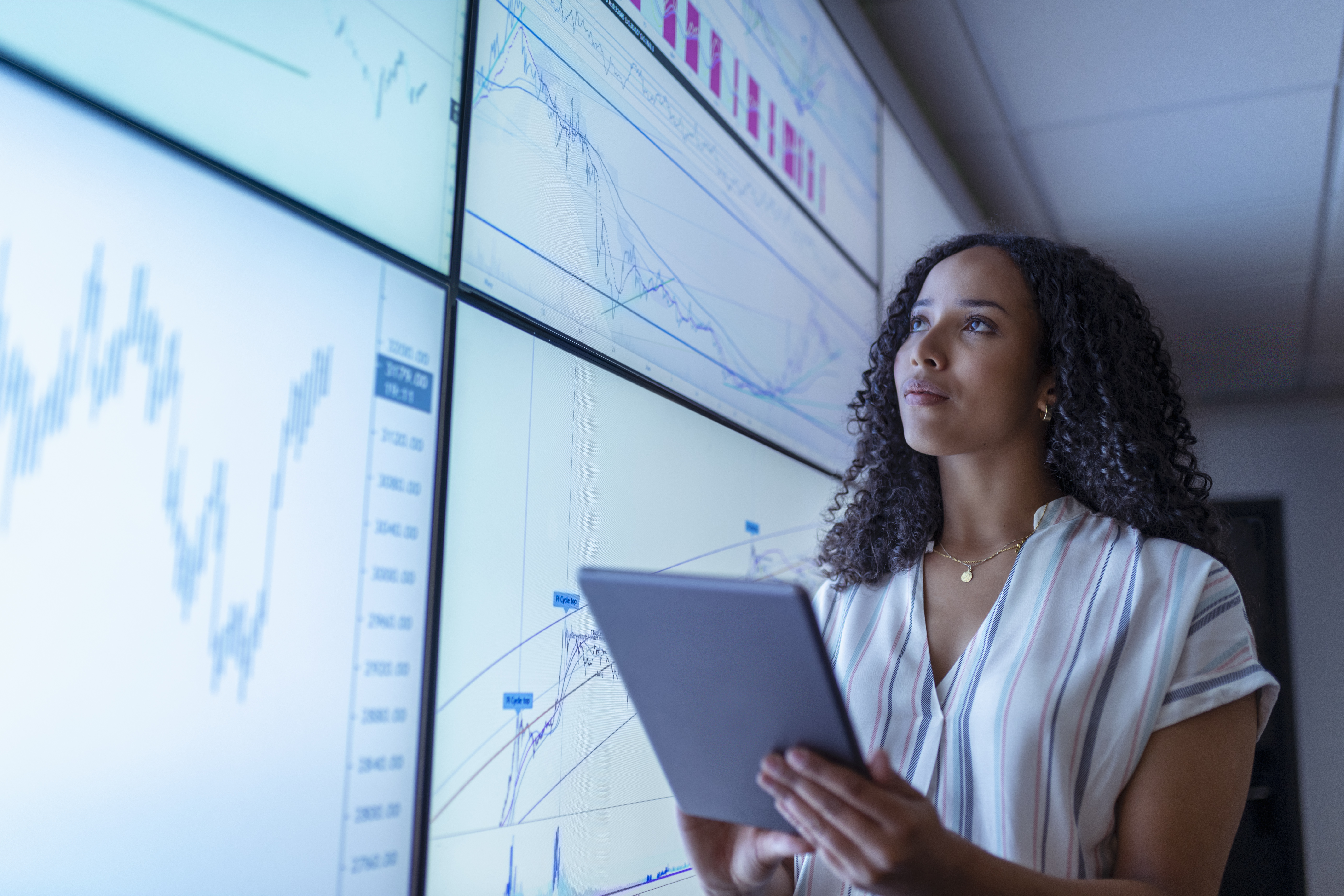 Businesswoman with tablet